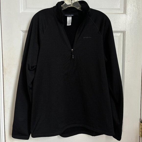 Patagonia Sweaters - Patagonia Women's Quarter Zip Black Pullover Top Fleece Sweater Half Black XL
